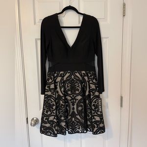 NWT XSCAPE Black Party / Cocktail Dress. Size 14.